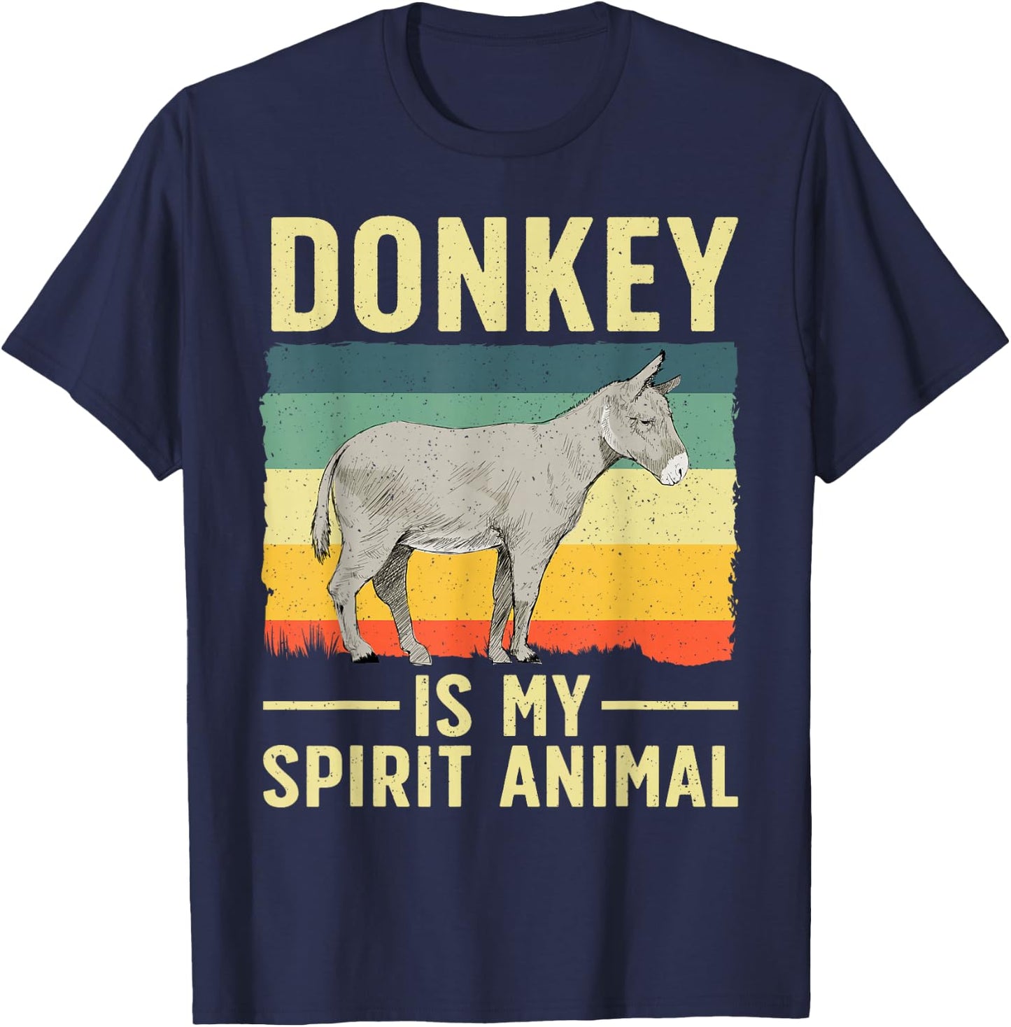 Cool Donkey Design Women Farmer Wild Donkey Lover T-Shirt - T-Shirt | Navy