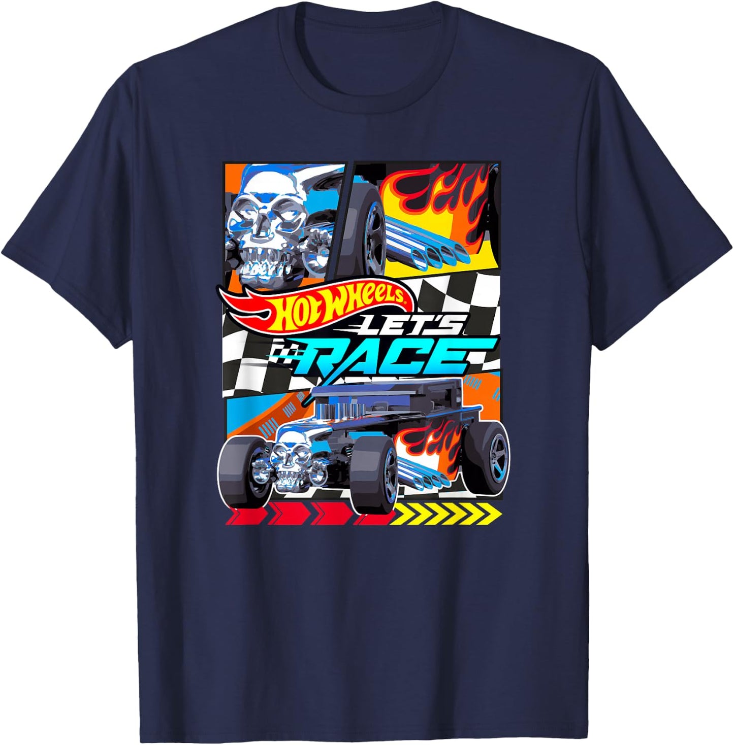 Hot Wheels Let's Race - Bone Shaker T-Shirt - T-Shirt | Navy
