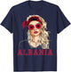 Albanian Flag Outfit for Woman Products Uniform Albania T-Shirt - T-Shirt | Navy