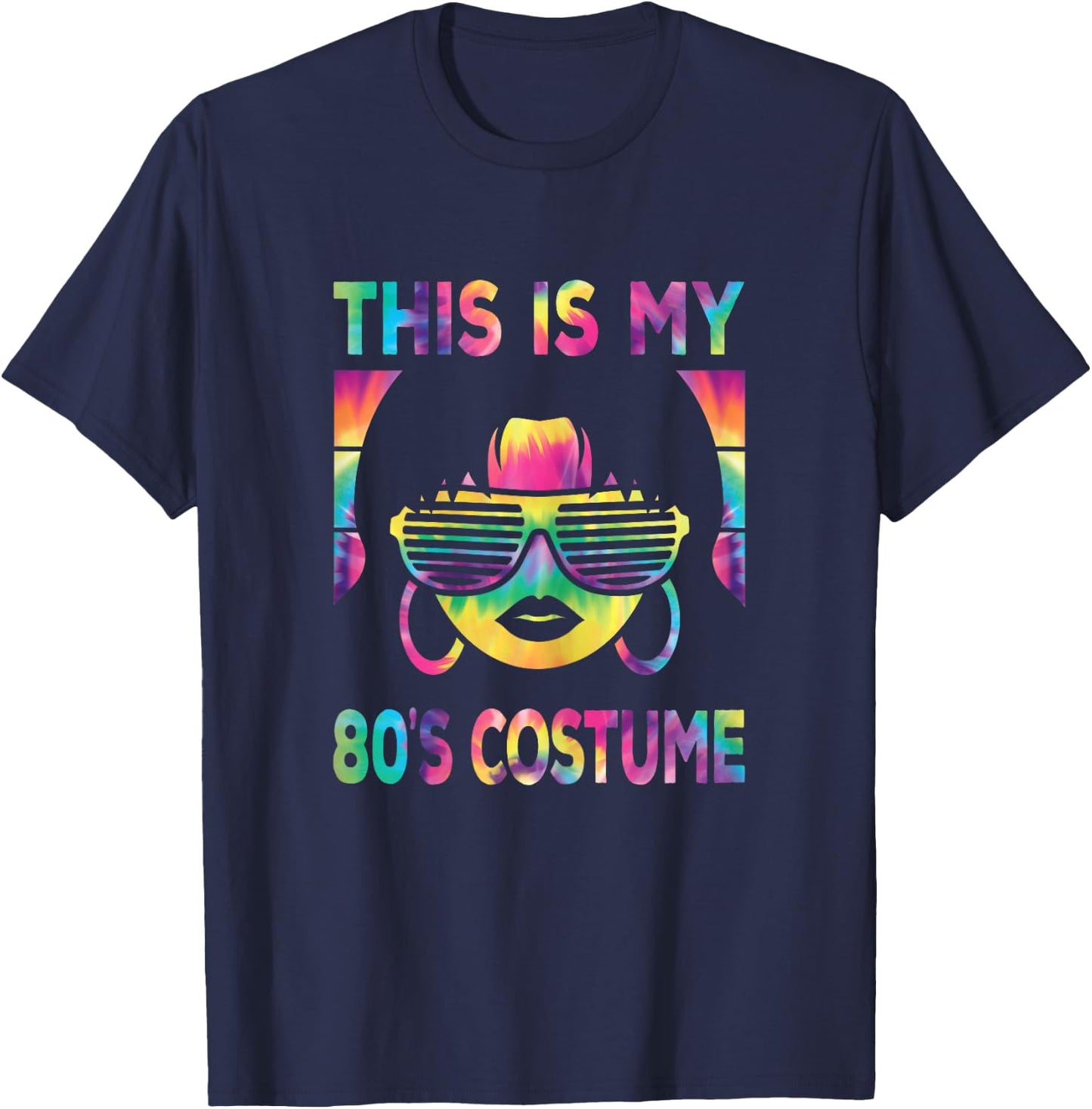 This is My 80s Costume 1980s 80s Outfit Women Disco Party T-Shirt - T-Shirt | Navy