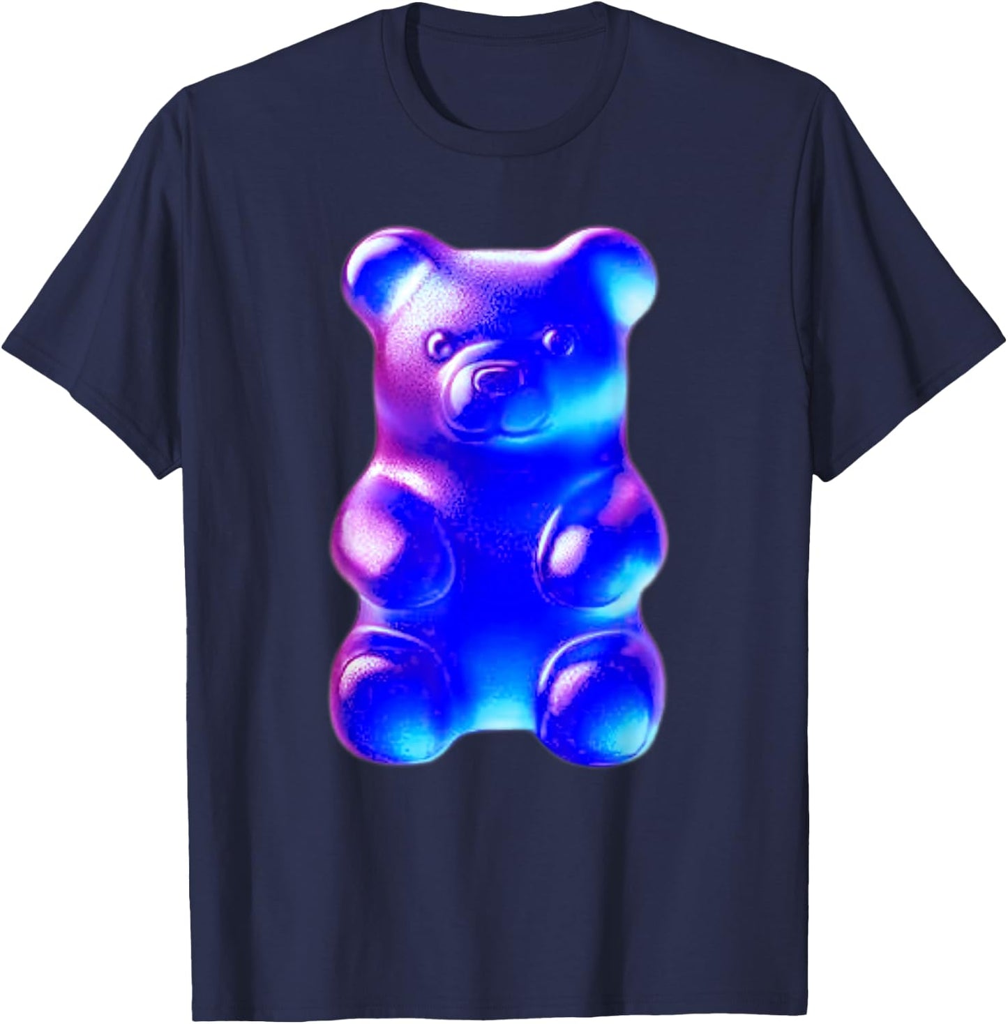 Urban Empyre Gummy Bear Candy - -Adults, Black, Small, Short Sleeve, Classic Fit T-Shirt - T-Shirt | Navy