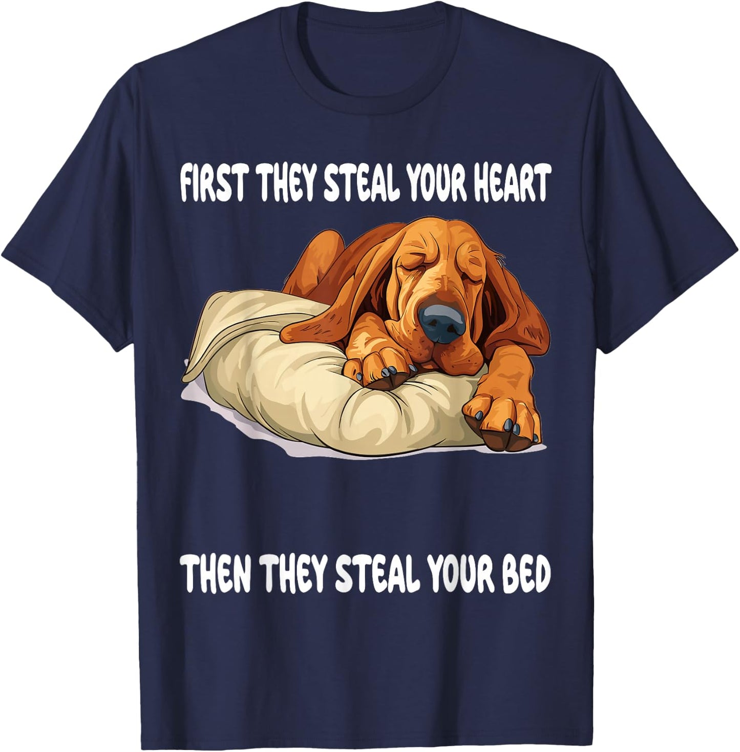 Bloodhound Sleeping Pajamas Nightgown T-Shirt - T-Shirt | Navy