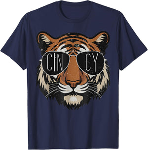 Touchdown American Football Game Day Thanksgiving Tiger T-Shirt - T-Shirt | Navy