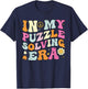 In My Puzzle Solving Era, Groovy Puzzle Solver T-Shirt - T-Shirt | Navy