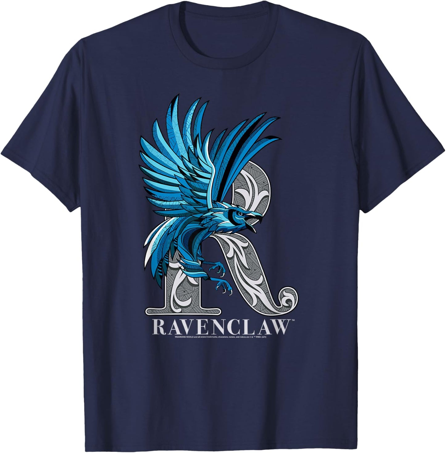 Harry Potter Mosaic Ravenclaw with Eagle Small T-Shirt - T-Shirt | Navy