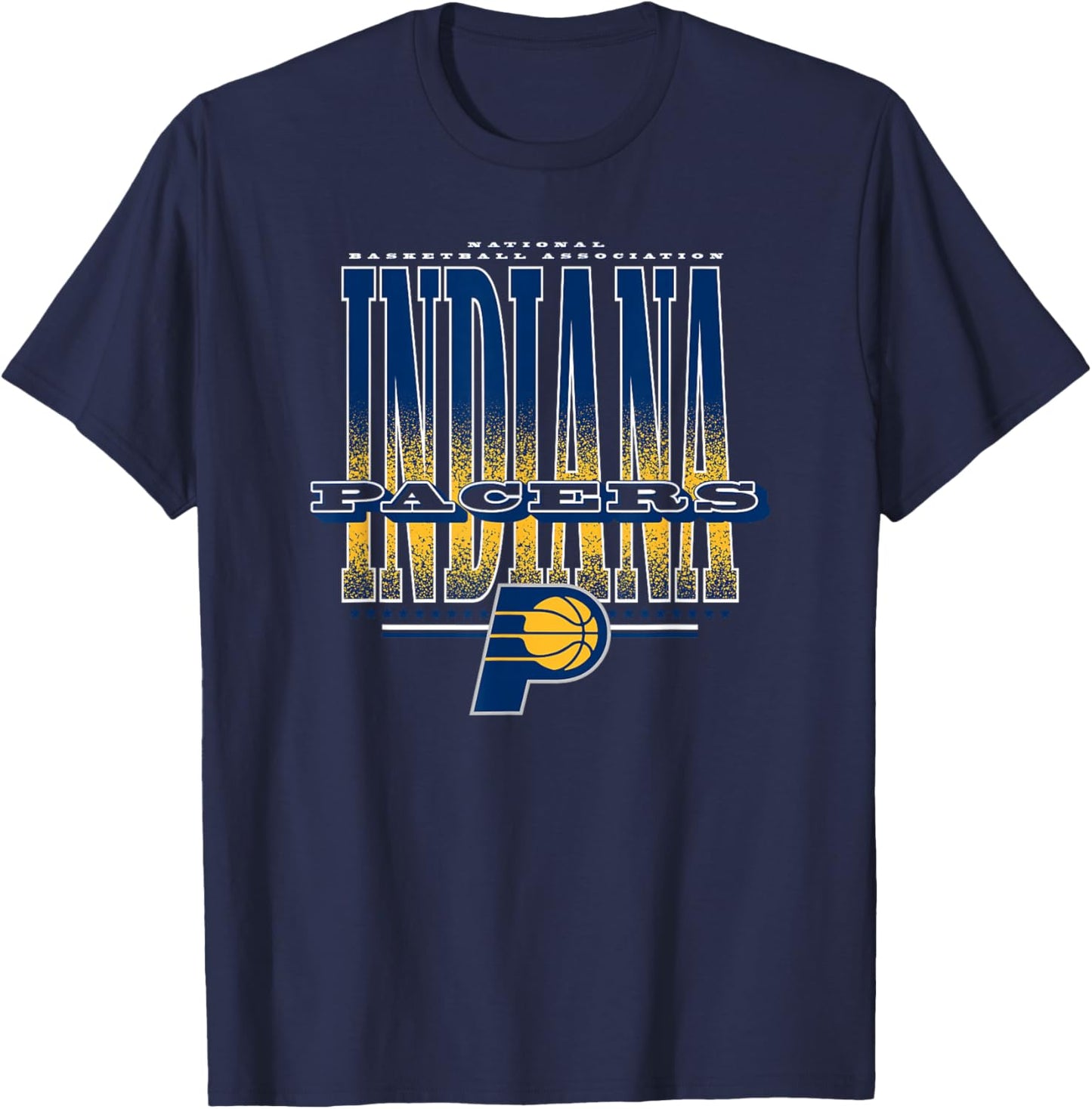 Indiana Pacers NBA Grey Stretchable Polyester , -Adults, Small T-Shirt - T-Shirt | Navy
