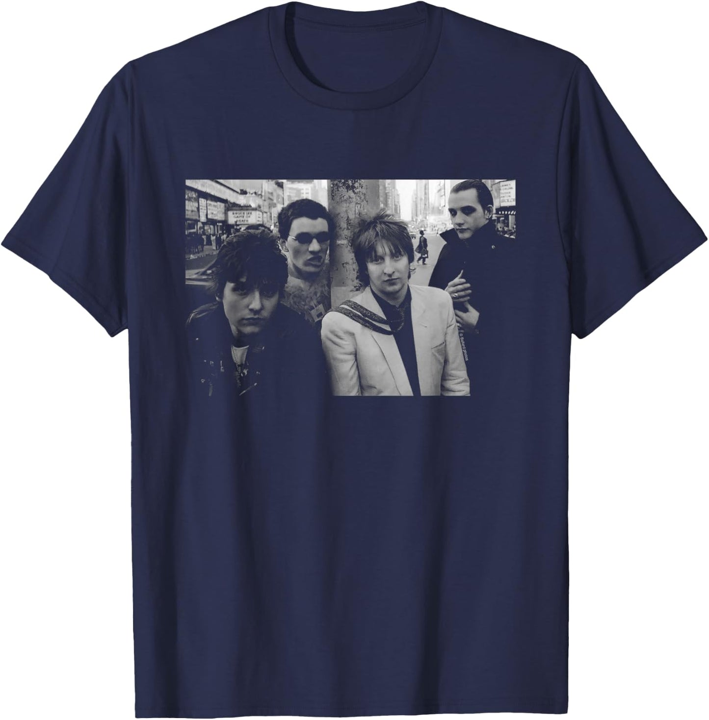 The Damned New York 1979 Photo Shoot By Allan Ballard T-Shirt - T-Shirt | Navy