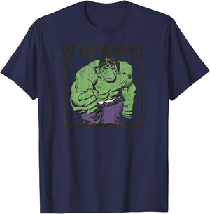 Marvel Comics Retro Classic Vintage Hulk Be Incredible T-Shirt - T-Shirt | Navy
