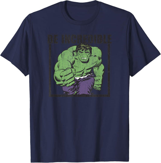 Marvel Comics Retro Classic Vintage Hulk Be Incredible T-Shirt - T-Shirt | Navy