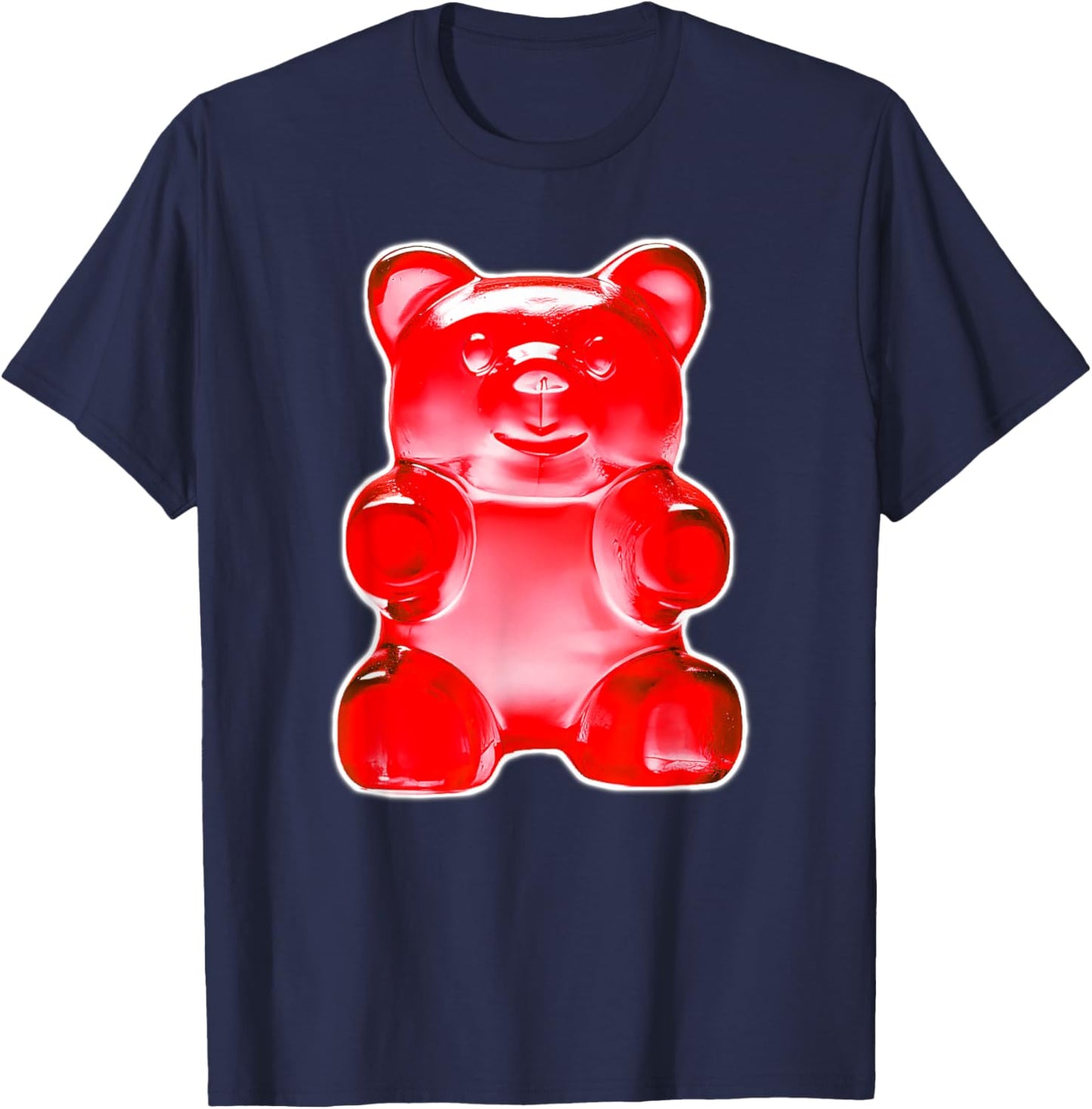 Red Gummy Bear Candy T-Shirt - T-Shirt | Navy