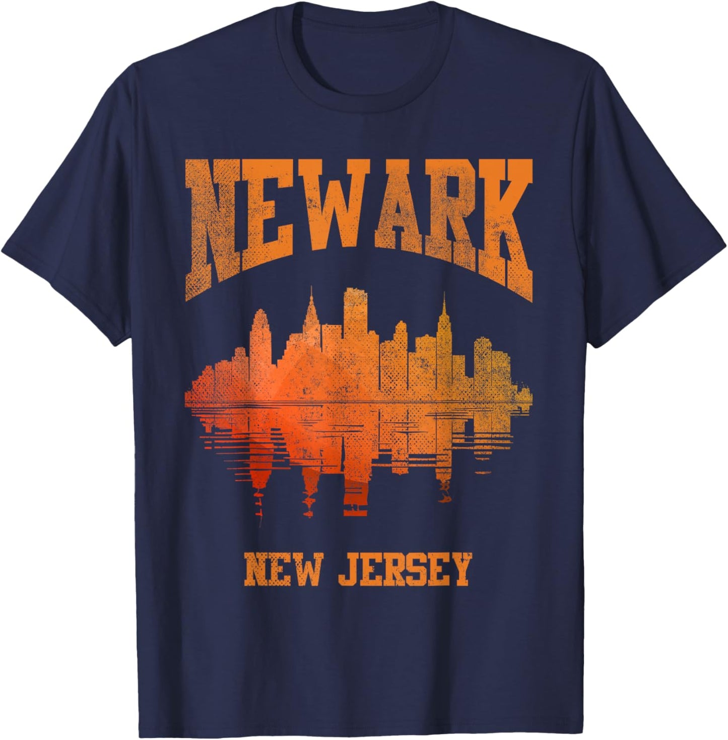 Newark New Jersey NJ | Skyline T-Shirt - T-Shirt | Navy