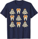 Floral Ghost Teeth Dental Dentist Halloween Costume T-Shirt - T-Shirt | Navy
