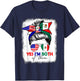Half Mexican American Yes I'm Both of Them Mexico USA Flag T-Shirt - T-Shirt | Navy