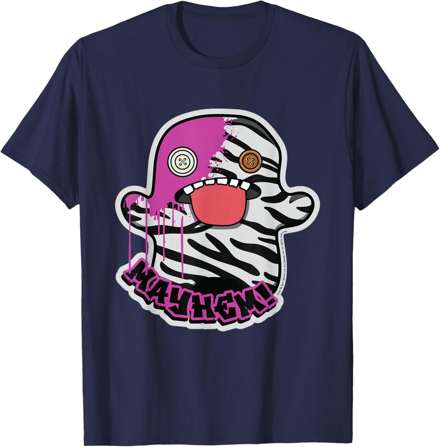 Fuggler Mayhem Oogah Boogah Zebra Paint Splat T-Shirt - T-Shirt | Navy