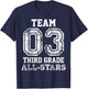 Elementary Team 3rd Grade All-Stars Sports Baseball Jersey T-Shirt - T-Shirt | Navy