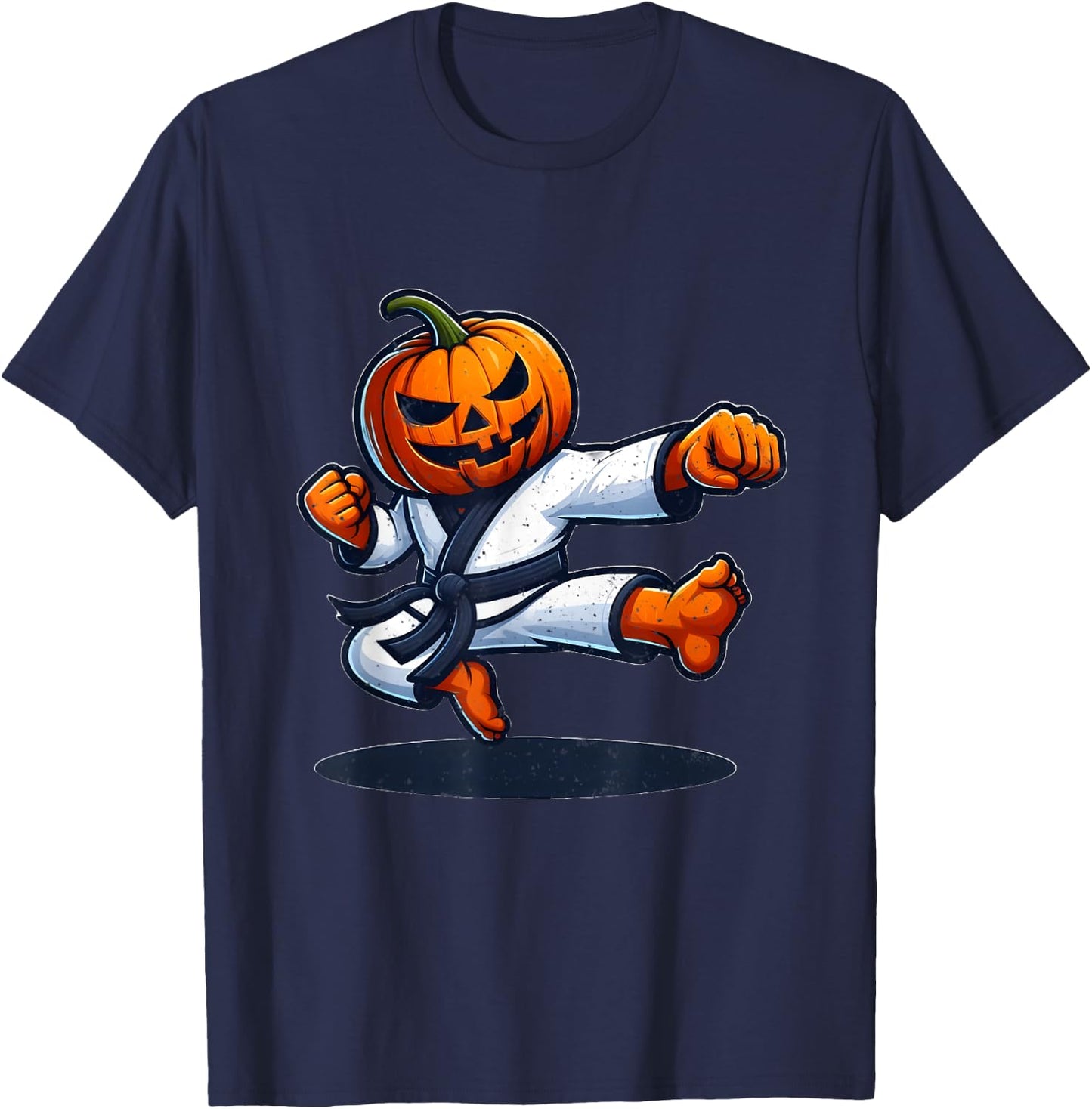 Karate Halloween Pumpkin T-Shirt - T-Shirt | Navy