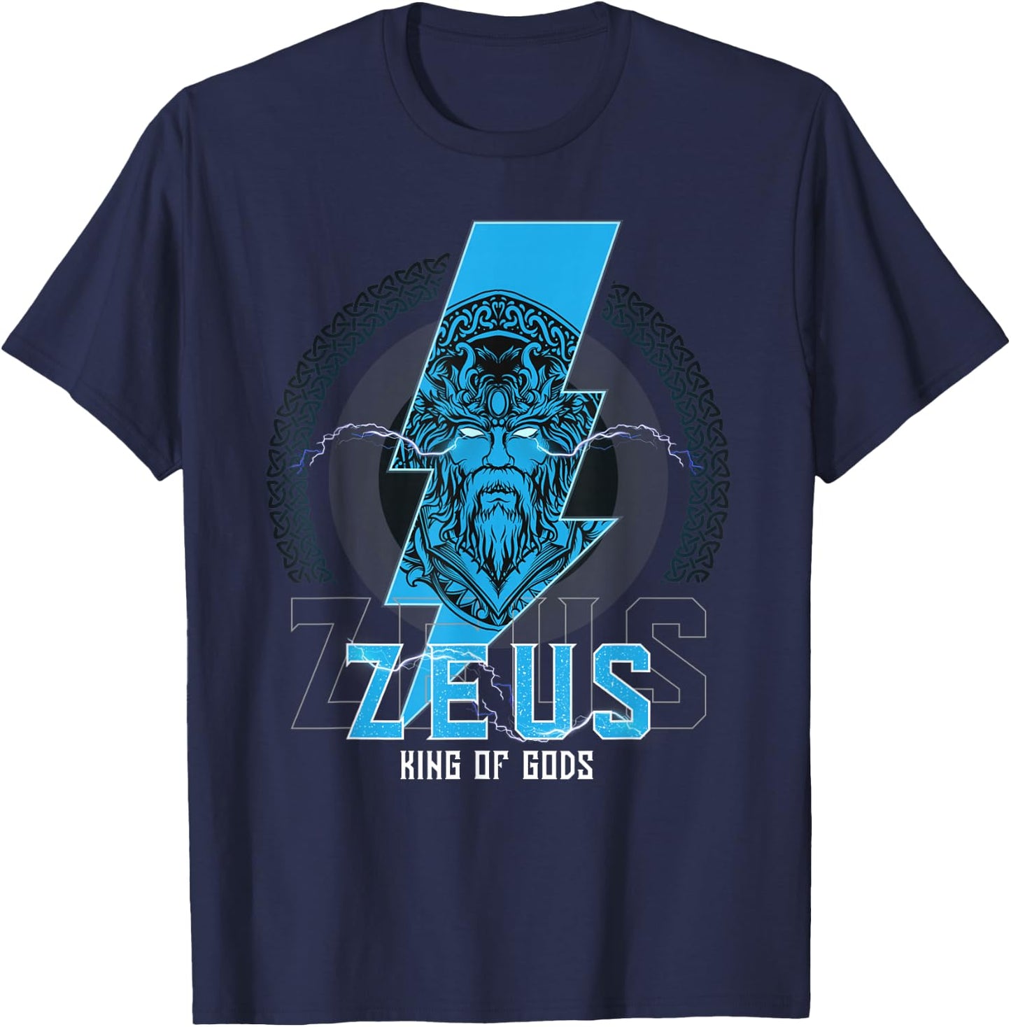 Greek Mythology or Zeus King of Gods or Ancient Greek God T-Shirt - T-Shirt | Navy