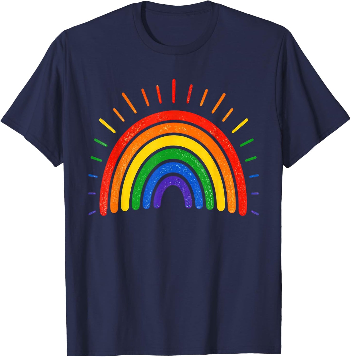 LGBTQ Rainbow Flag Gay Pride LGBT Awareness Month T-Shirt - T-Shirt | Navy