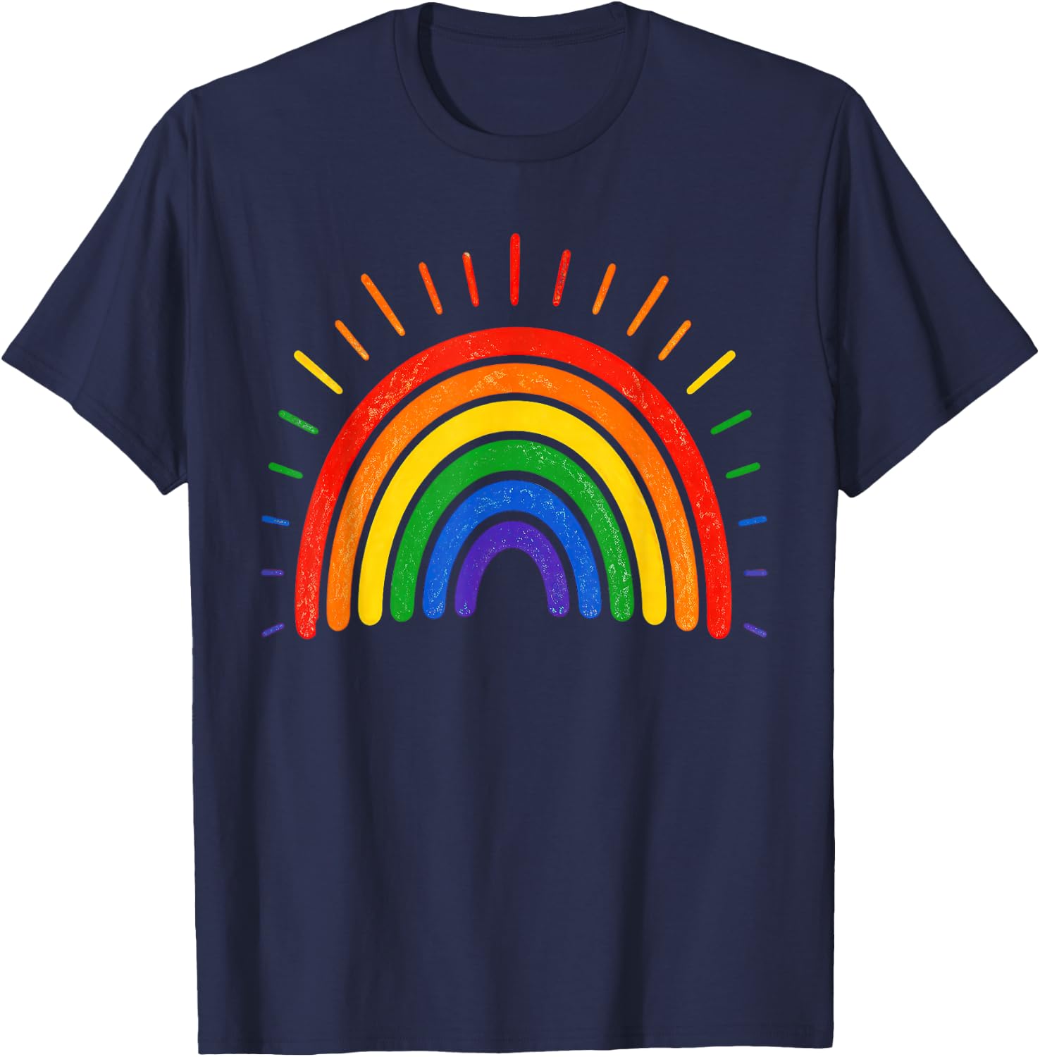 LGBTQ Rainbow Flag Gay Pride LGBT Awareness Month T-Shirt - T-Shirt | Navy