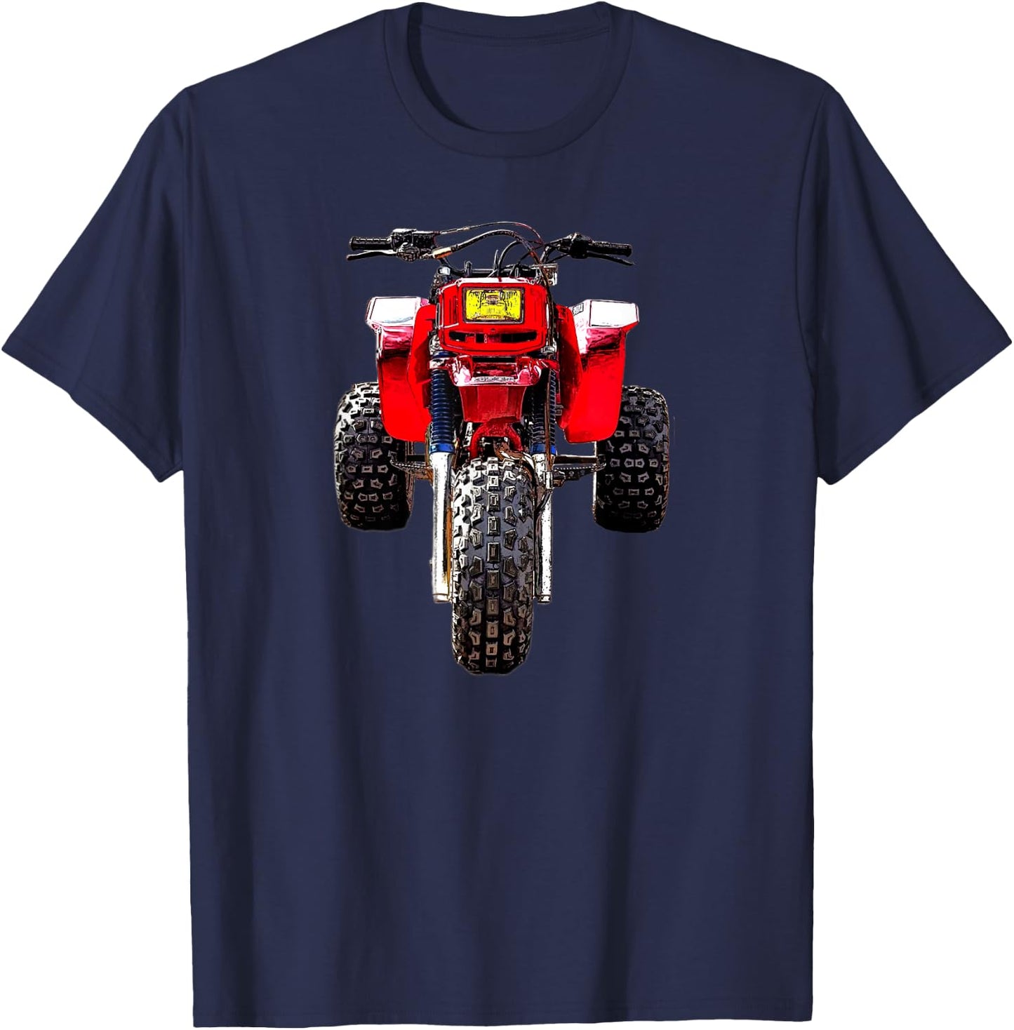 250 R 3 Wheeler, All Terrain Vehicle 1985 Vintage Retro Three Wheeler ATV ATC 250R , Small, Black T-Shirt - T-Shirt | Navy