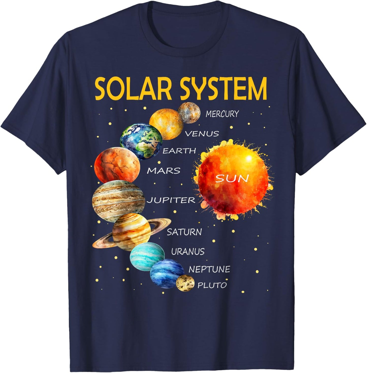 Cute Solar System Planets for Boys and Girls T-Shirt - T-Shirt | Navy