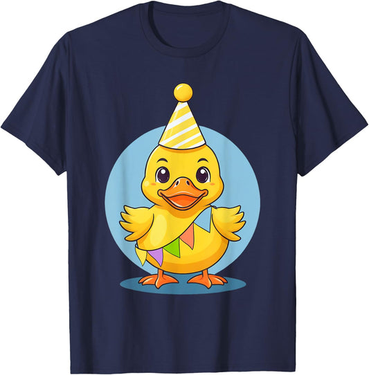 Cute Birthday Duck Girls Boys Kid Toddler Rubber Duck Lovers T-Shirt - T-Shirt | Navy