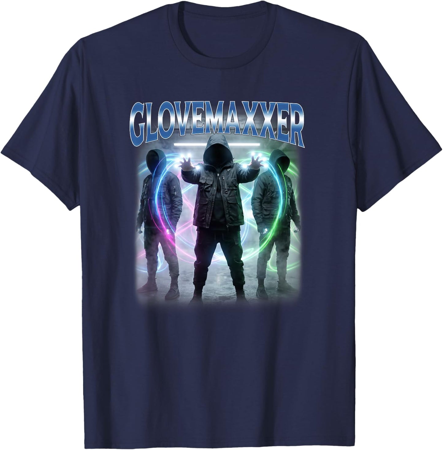 Glovemaxxer Dark Gloving Psychology Meme T-Shirt - T-Shirt | Navy