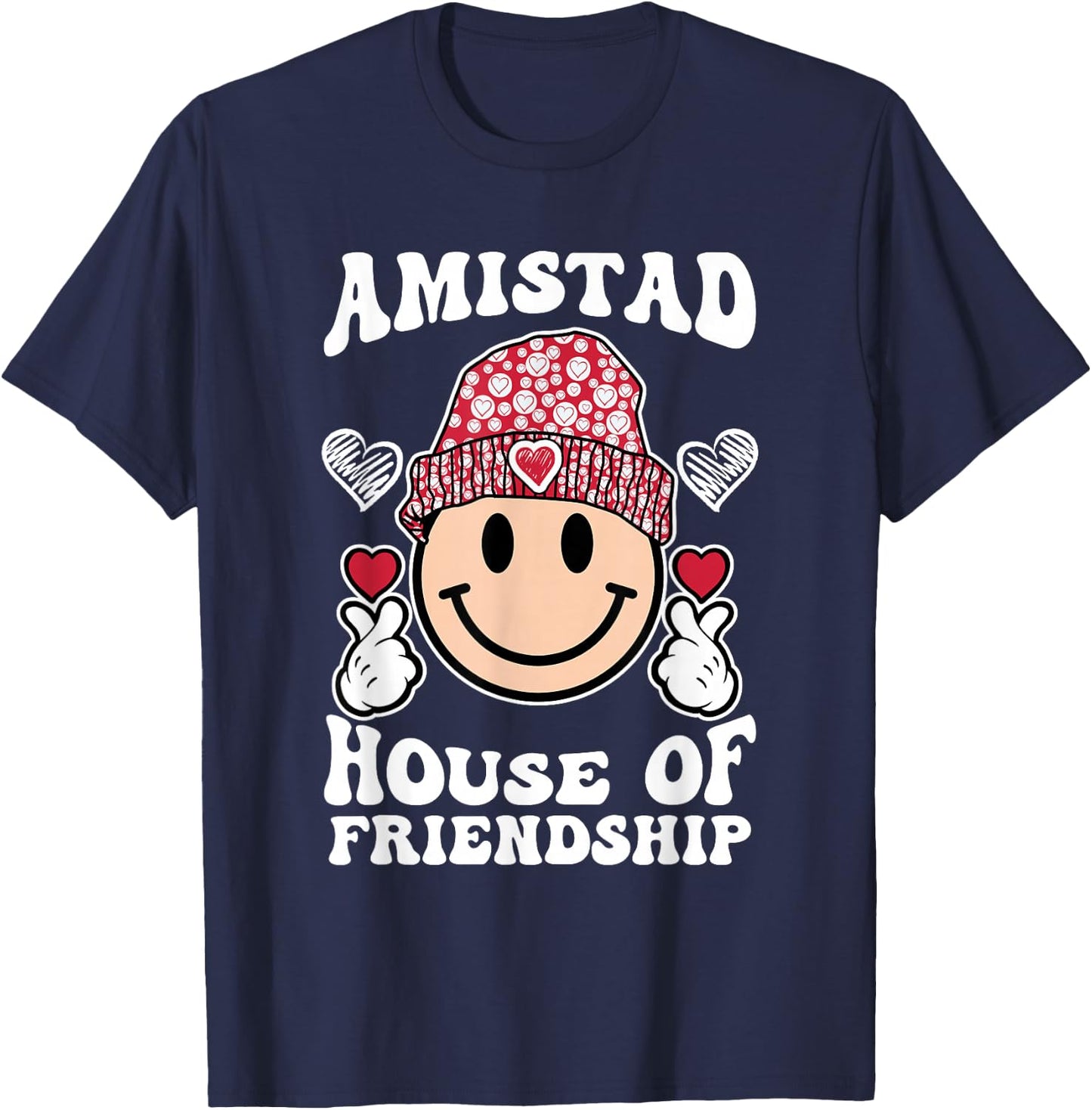 Amistad House Of Friendship Friendly School Spirit Kids T-Shirt - T-Shirt | Navy