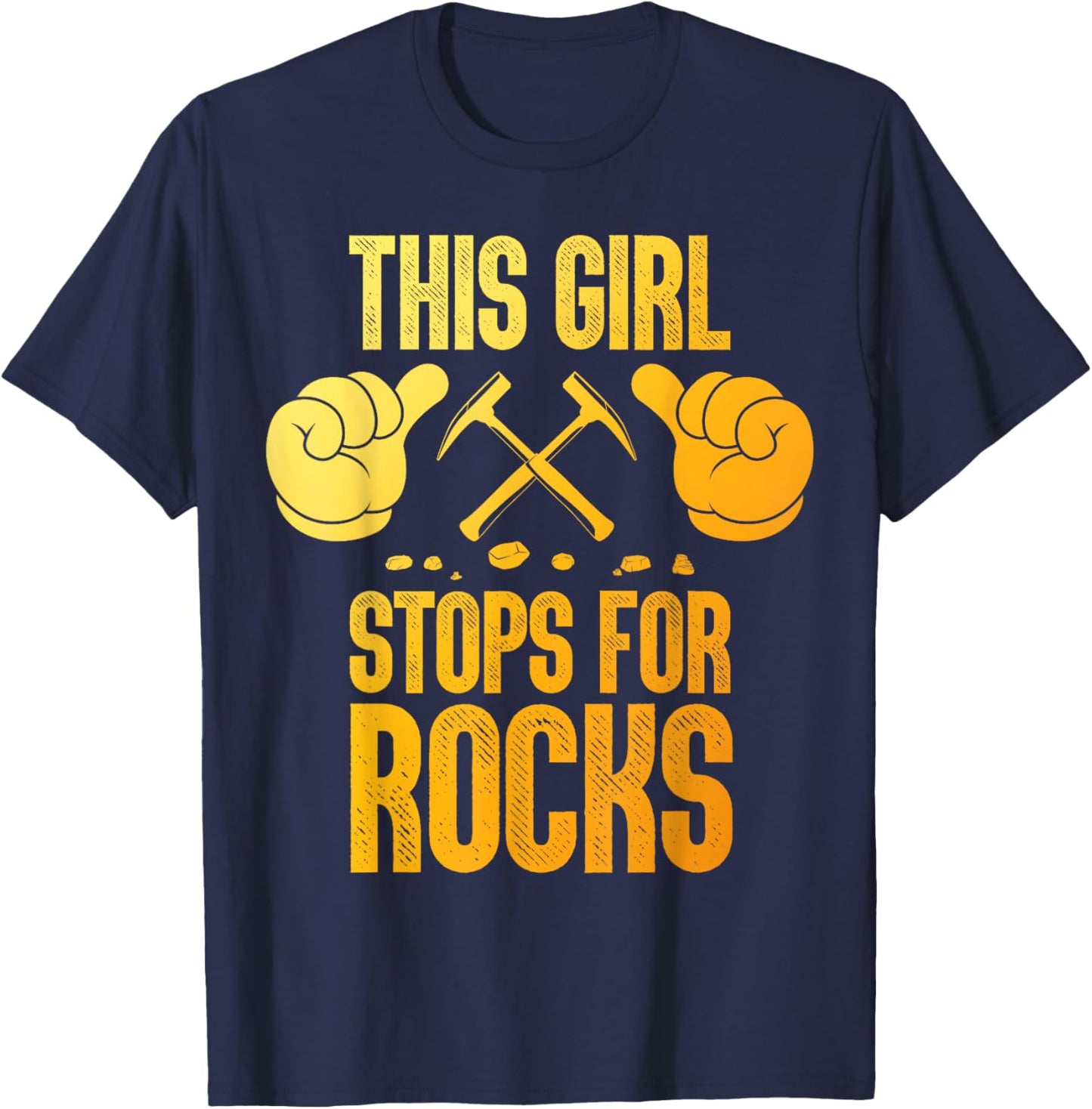 Cool Geology Art Girls Geologist Rock Collector T-Shirt - T-Shirt | Navy