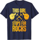 Cool Geology Art Girls Geologist Rock Collector T-Shirt - T-Shirt | Navy