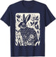 Easter Rabbit Flowers Nature Bunny Lovers, Women, Girls T-Shirt - T-Shirt | Navy