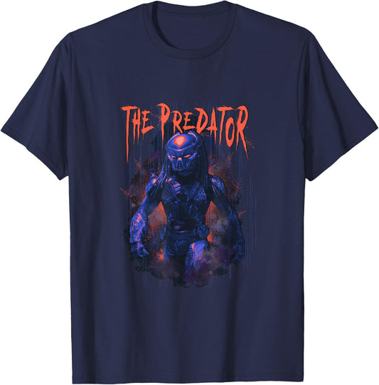 Aliens The Predator Iconic Epic Walking Big Chest Poster T-Shirt - T-Shirt | Navy