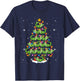 Group Santa Alligators As Christmas Tree Colorful Lights T-Shirt - T-Shirt | Navy
