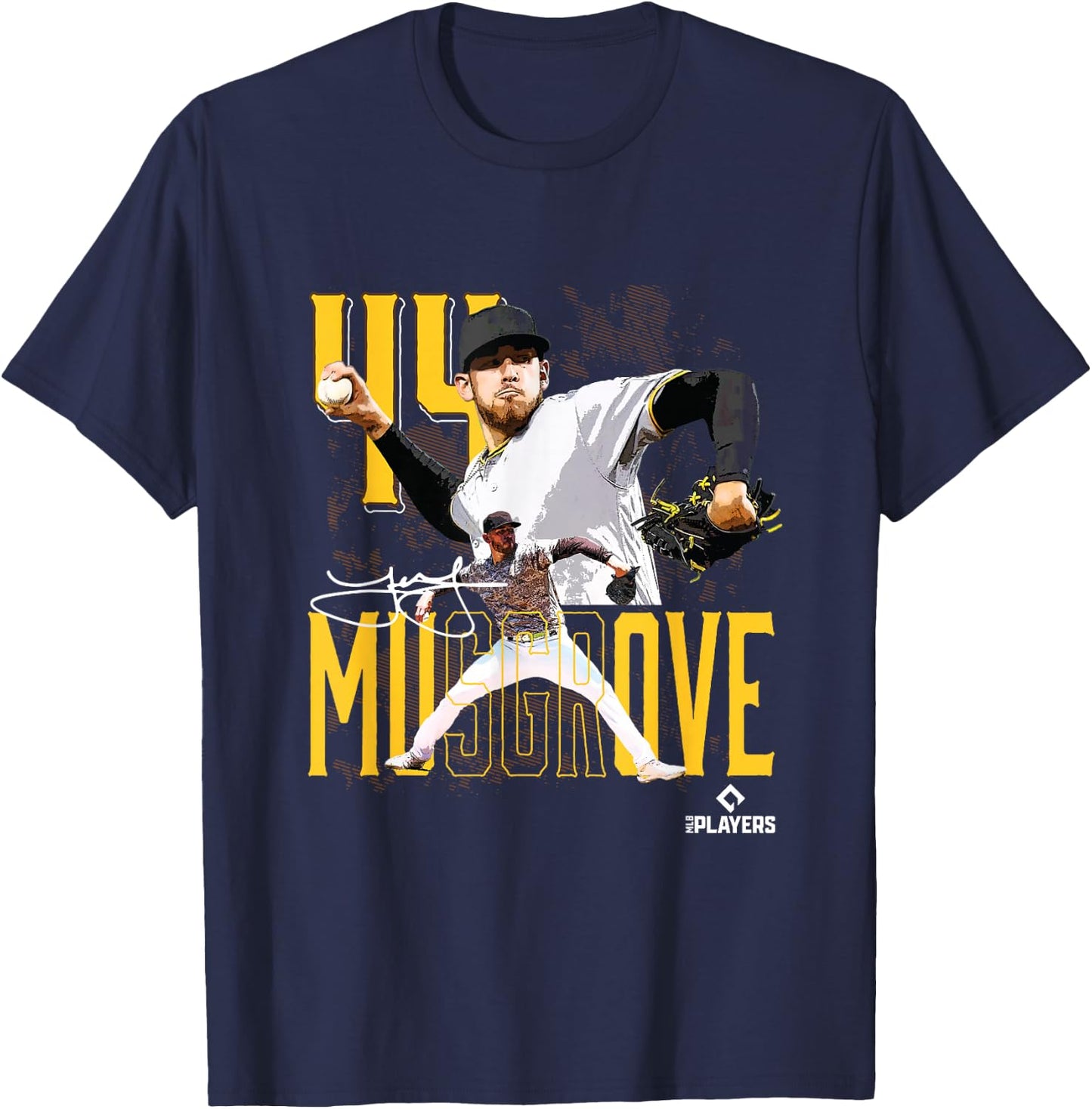 Joe Musgrove | San Diego Baseball Players | MLBJME3003 T-Shirt - T-Shirt | Navy