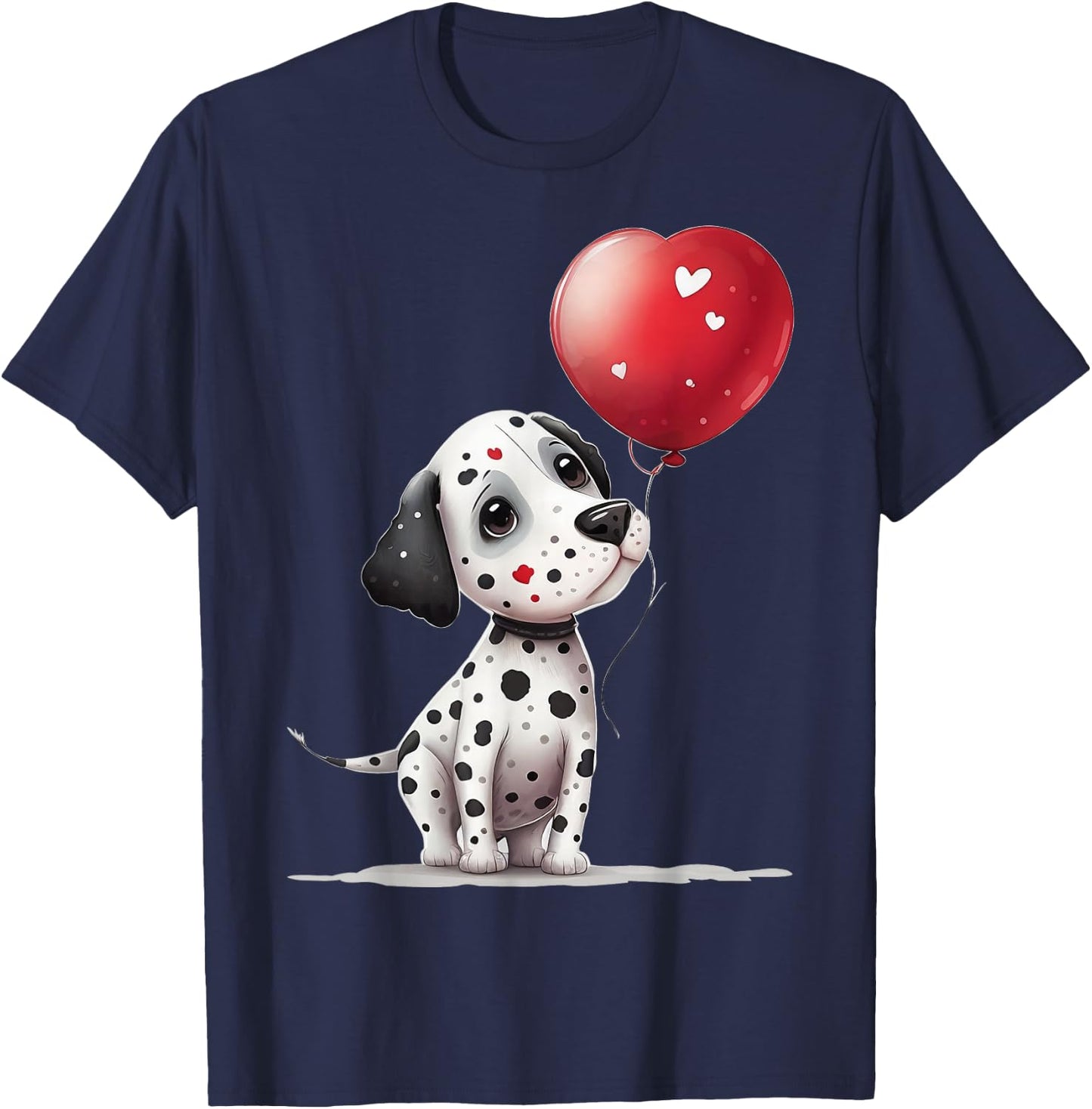 Dalmatian Love Heart for Valentines Day on Dalmatian Lover T-Shirt - T-Shirt | Navy