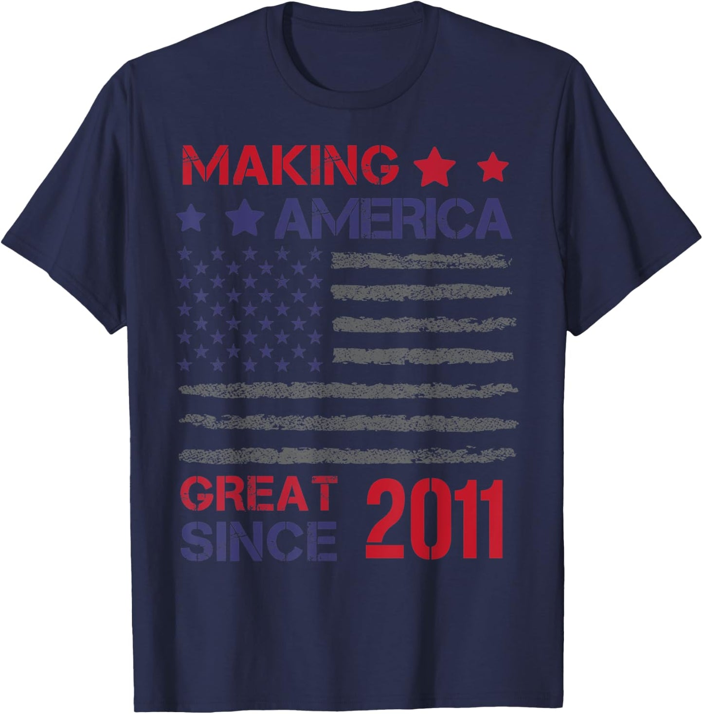 Making America Great Since 2011 12th Birthday T-Shirt - T-Shirt | Navy