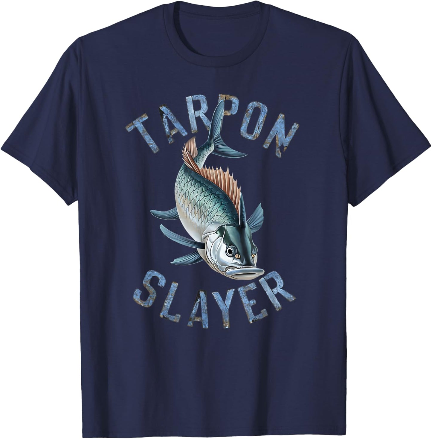Tarpon Slayer Fishing Gifts for Anglers T-Shirt - T-Shirt | Navy