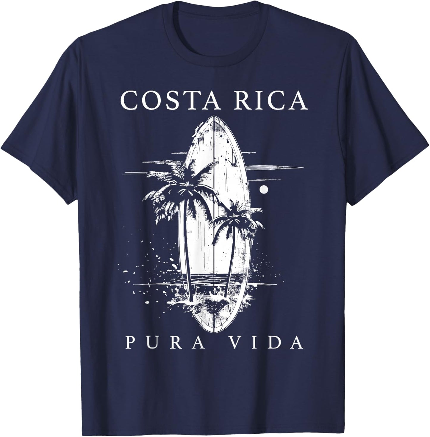 Costa Rica Surf Vintage Surfing Surfer T-Shirt - T-Shirt | Navy