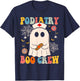 Groovy Podiatry Boo Crew Nurse Funny Ghost Halloween Nurse T-Shirt - T-Shirt | Navy