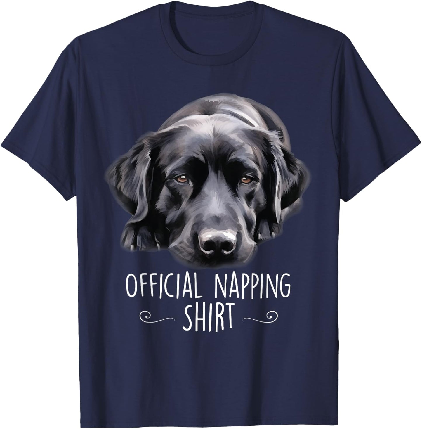 Sleeping Labrador Pyjamas Dog Lover Official Napping Lab T-Shirt - T-Shirt | Navy