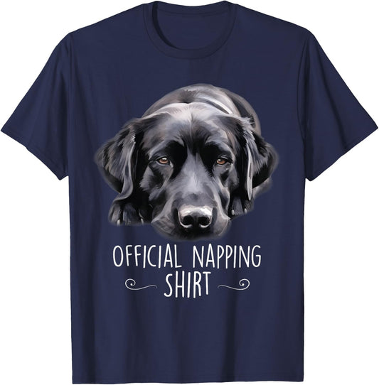 Sleeping Labrador Pyjamas Dog Lover Official Napping Lab T-Shirt - T-Shirt | Navy