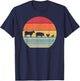 Farm Animals Shirt. Retro Cow, Pig, Chicken & Duck T-Shirt - T-Shirt | Navy