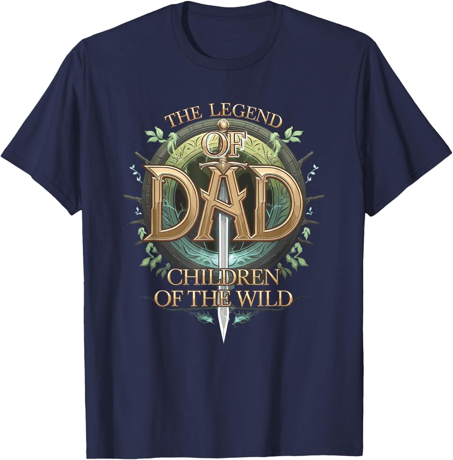 PC Gamer Dad RPG Role Playing Games The Legend Of Dad Children Of The Wild Black Men's T-Shirt - T-Shirt | Navy