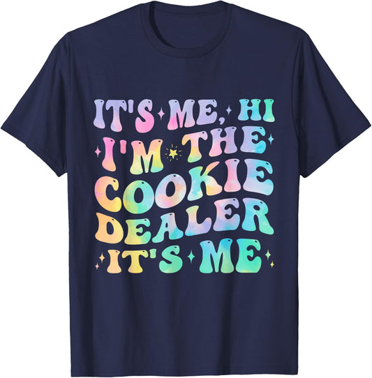 It's Me Hi I'm The Cookie Dealer Scout Troop Scouting Girls T-Shirt - T-Shirt | Navy