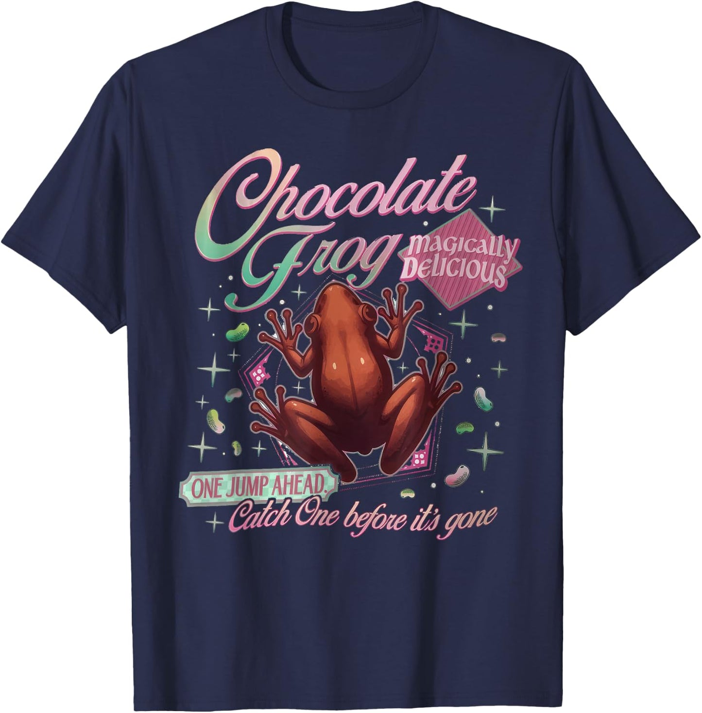 Wizard Chocolate Frog Magic Candy T-Shirt - T-Shirt | Navy