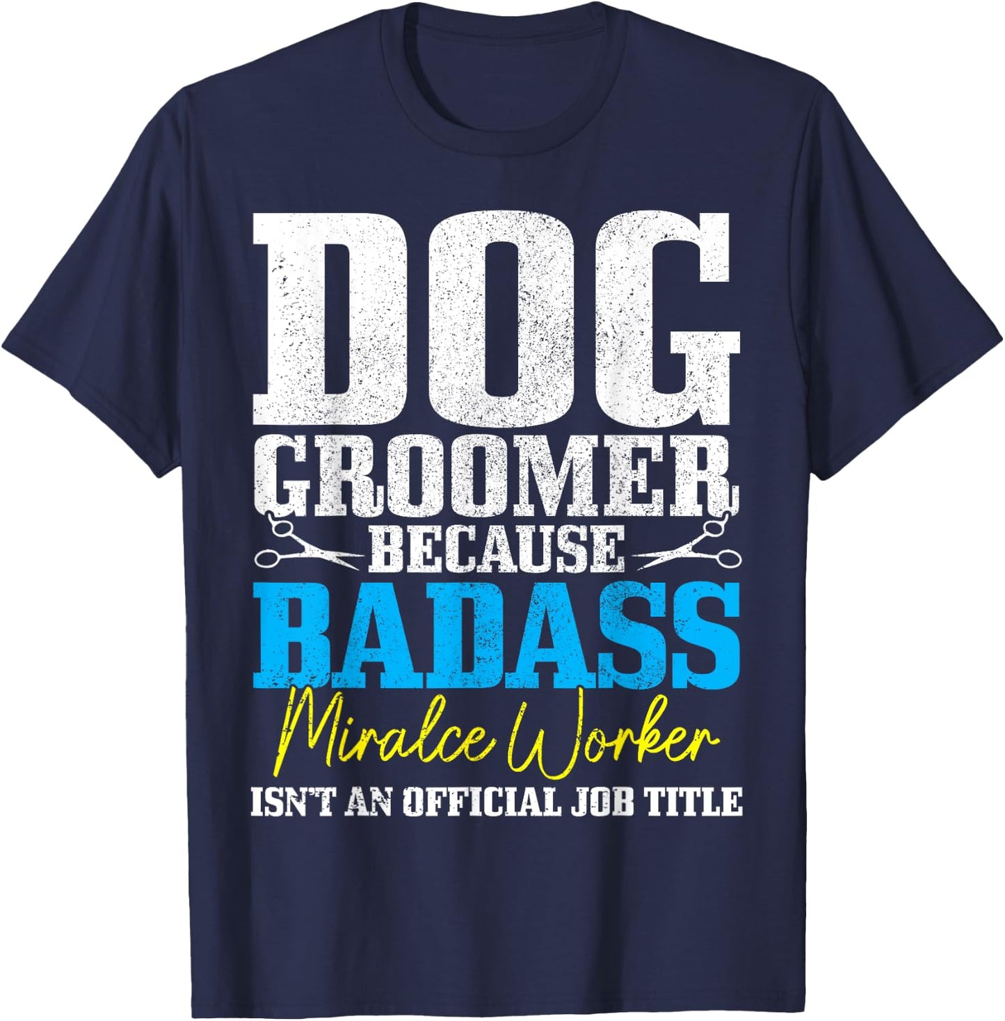 Funny Dog Grooming Salon T-Shirt - T-Shirt | Navy