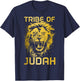 Lion Of Judah Tribe Hebrew Israelite Christian Jewish YHWH T-Shirt - T-Shirt | Navy