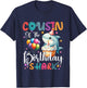 Cousin of the Shark Birthday Mom Matching Family T-Shirt - T-Shirt | Navy
