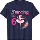 Dancing Into 6 Ballerina 6th Birthday Party Ballet Girls T-Shirt - T-Shirt | Navy