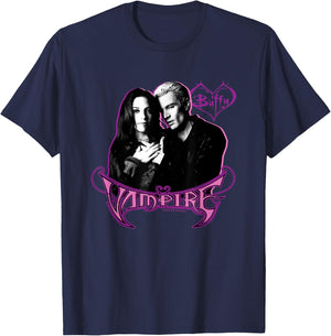 Buffy The Vampire Slayer Spike & Drusilla Nouveau Portrait T-Shirt - T-Shirt | Navy